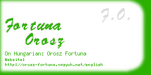 fortuna orosz business card
